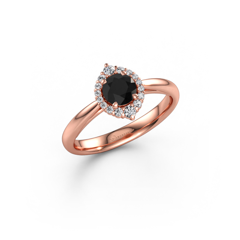 Immagine di Anello di fidanzamento Tora 585 oro rosa Diamante nero 0.747 crt