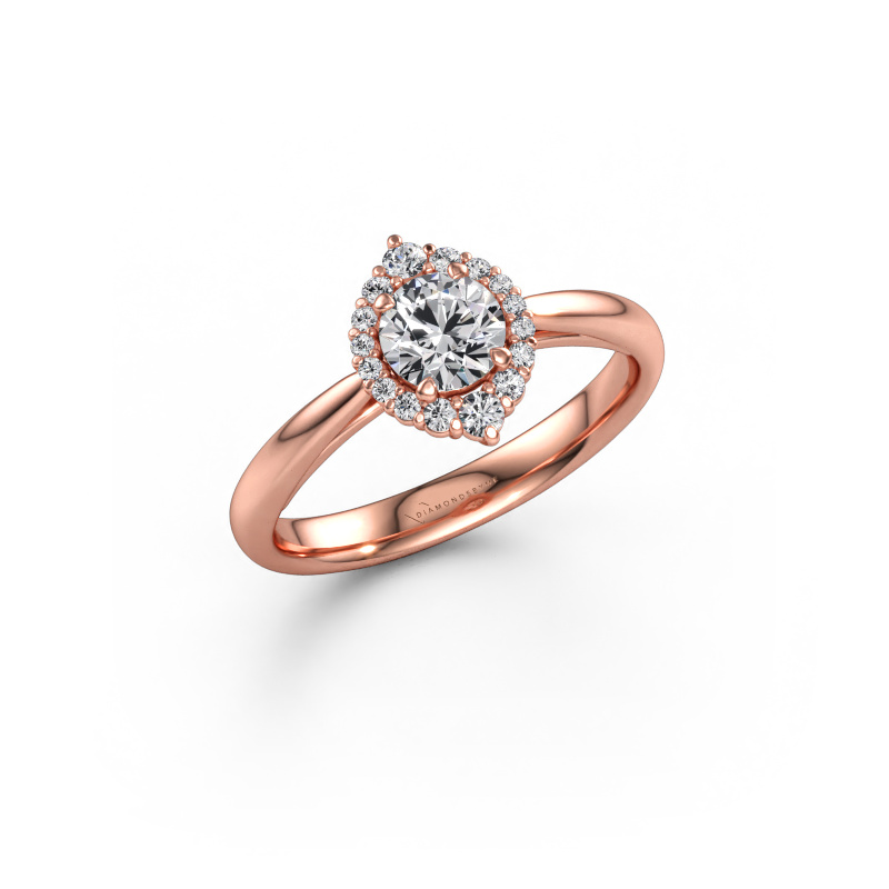 Bild av Förlovningsring Tora 585 roséguld Diamant efter eget val 5 mm