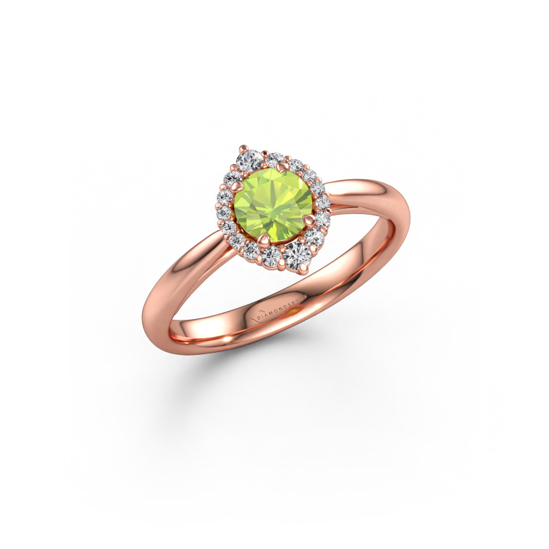 Immagine di Anello di fidanzamento Tora 585 oro rosa Peridoto 5 mm