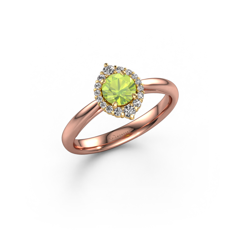 Bild von Verlobungsring Tora 585 Roségold Peridot 5 mm