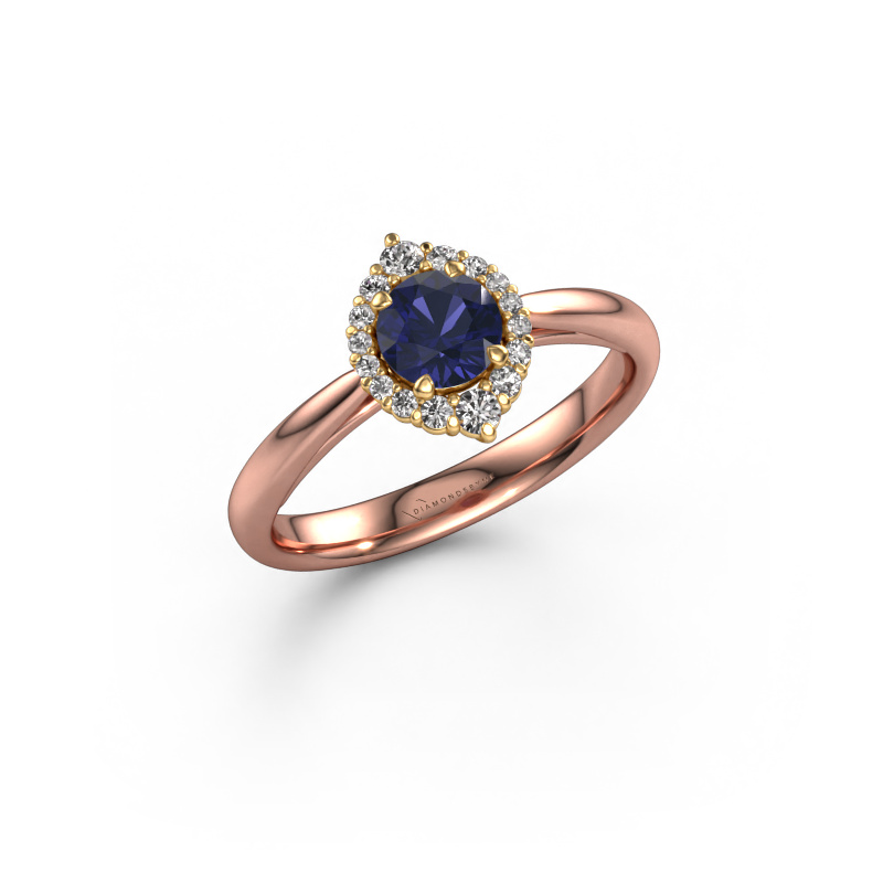 Image of Engagement ring Tora 585 rose gold Sapphire 5 mm