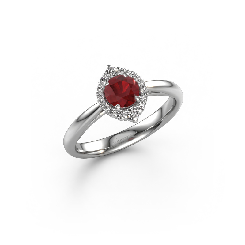 Image of Engagement ring Tora 950 platinum Ruby 5 mm