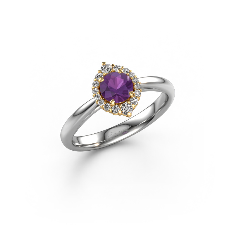Bild von Verlobungsring Tora 585 Weißgold Amethyst 5 mm