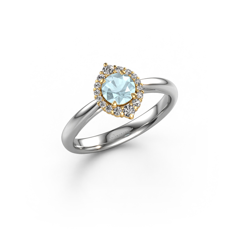 Image of Engagement ring Tora 585 white gold Aquamarine 5 mm