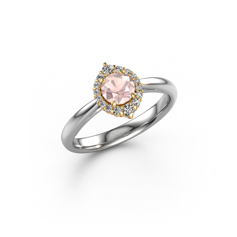 Image of Engagement ring Tora 585 white gold Morganite champagne 5 mm