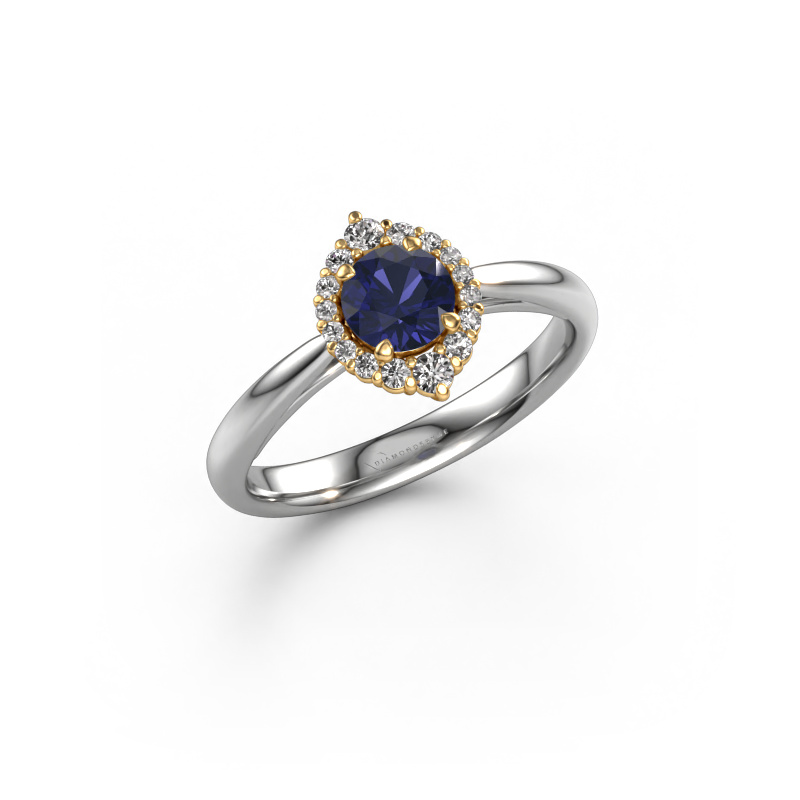 Image of Engagement ring Tora 585 white gold Sapphire 5 mm
