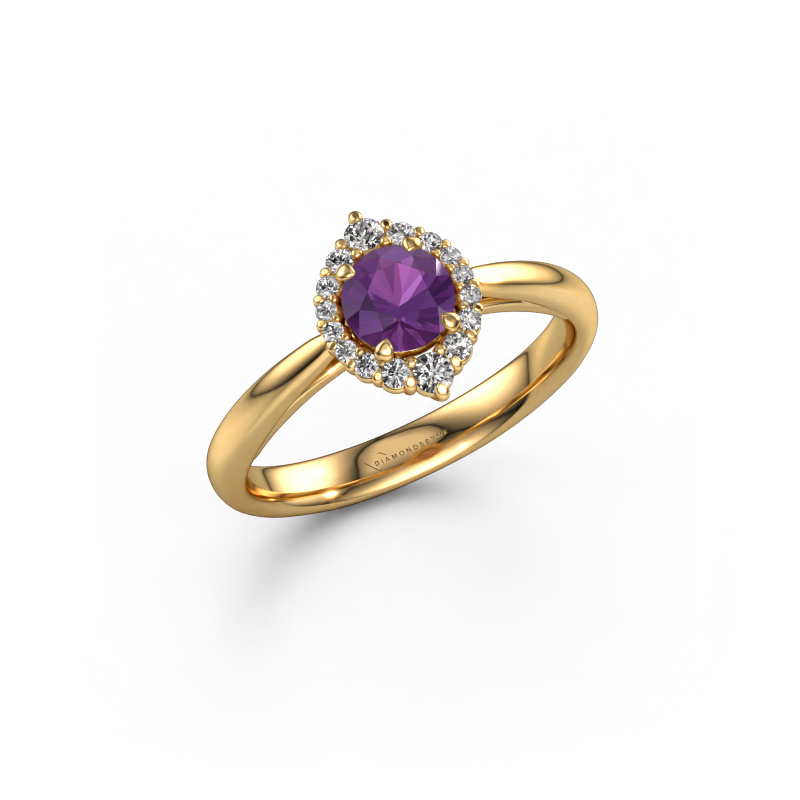 Image of Engagement ring Tora 585 gold Amethyst 5 mm