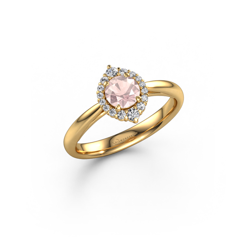 Image of Engagement ring Tora 585 gold Morganite champagne 5 mm