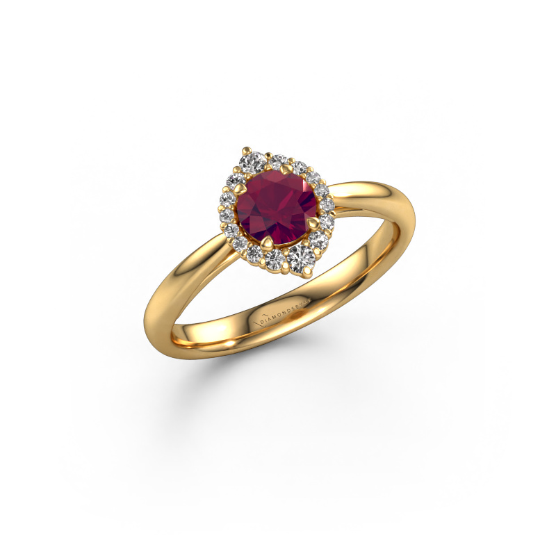 Bild von Verlobungsring Tora 585 Gold Rhodolit 5 mm