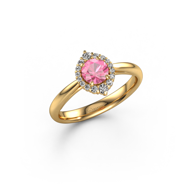 Bild von Verlobungsring Tora 585 Gold Pink Saphir 5 mm