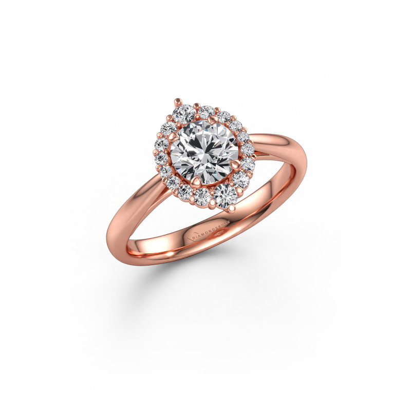 Bild av Förlovningsring Tora 585 roséguld Labbodlad diamant 0.913 crt