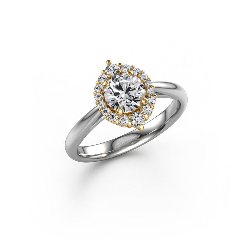 Bild von Verlobungsring Tora 585 Weißgold Diamant 0.913 crt