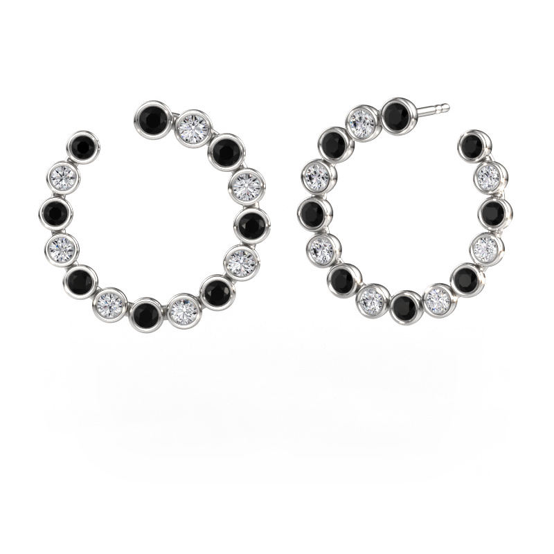 Bild von Ohrringe Tosca 950 Platin Schwarz Diamant 2.798 crt