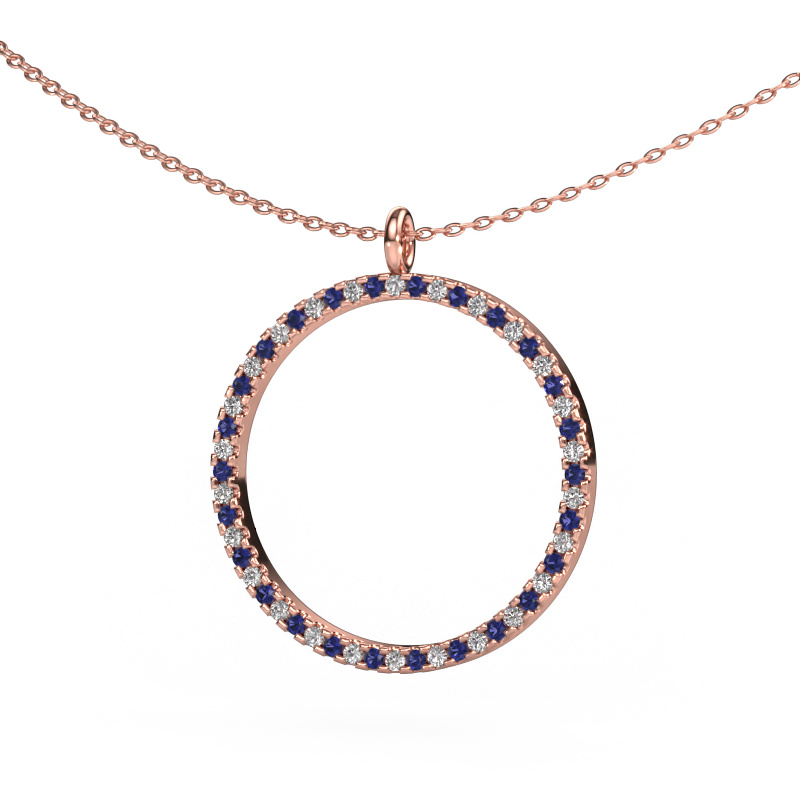 Image of Pendant Towanda 585 rose gold Sapphire 1.2 mm