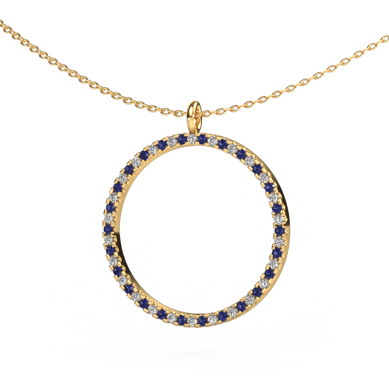 Image of Pendant Towanda 585 gold Sapphire 1.2 mm