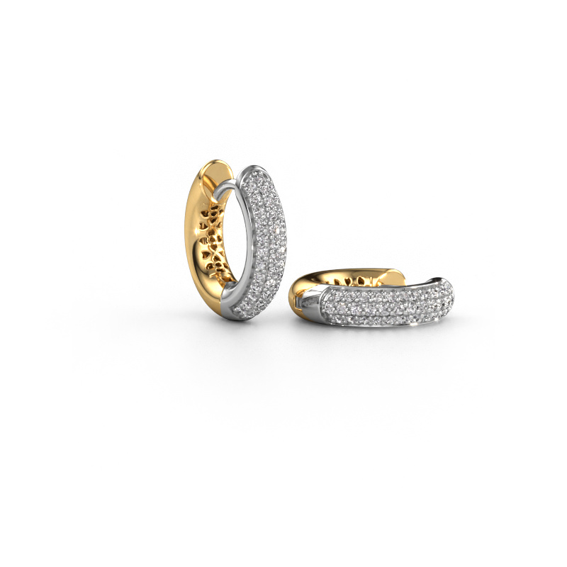 Bild von Creole Tristan B 14 mm 585 Weißgold Diamant 0.322 crt