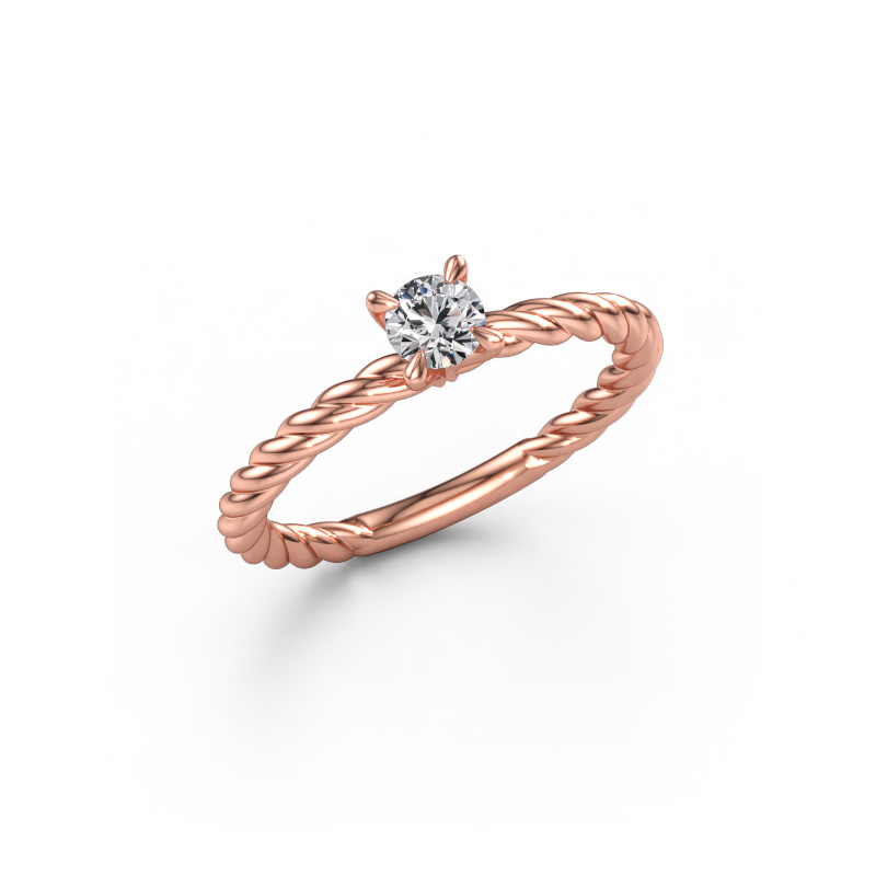Immagine di Anello di fidanzamento Twanna 585 oro rosa Diamante lab grown 0.25 crt