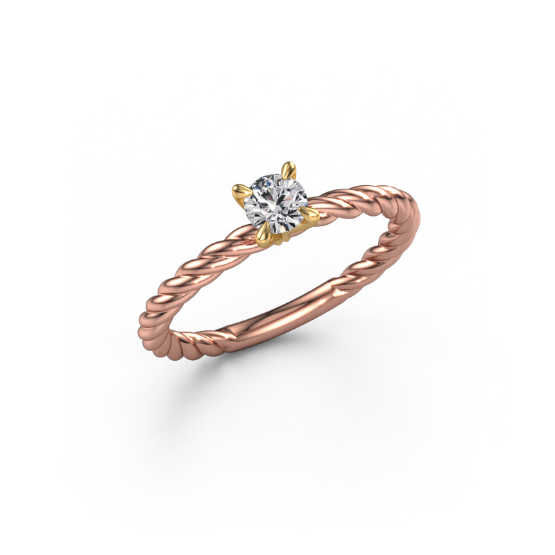 Image of Engagement ring Twanna 585 rose gold Diamond 0.25 crt