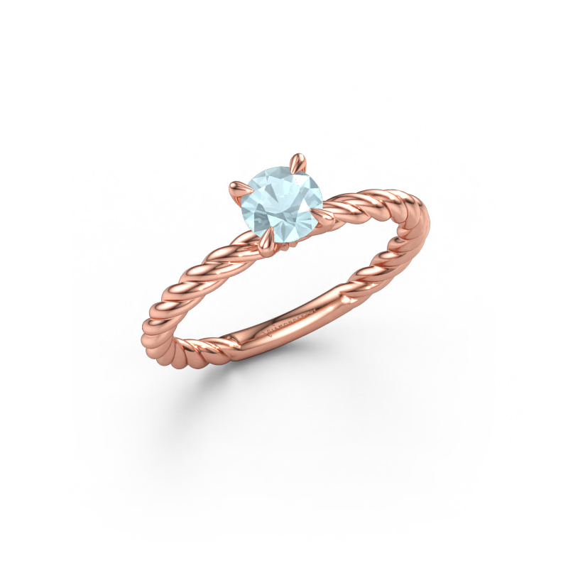Immagine di Anello di fidanzamento Twanna 585 oro rosa Acquamarina 5 mm