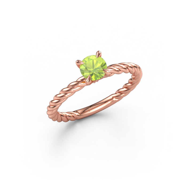 Immagine di Anello di fidanzamento Twanna 585 oro rosa Peridoto 5 mm