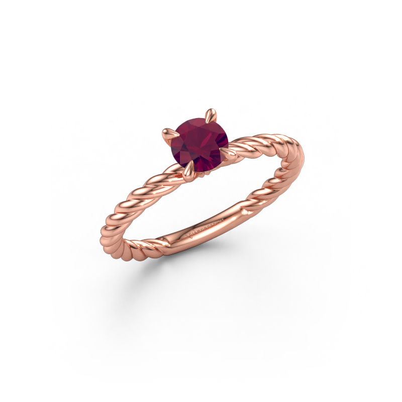 Bild av Förlovningsring Twanna 585 roséguld Rodolit 5 mm