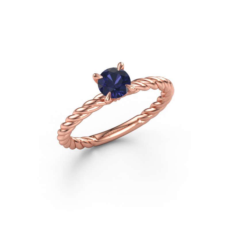 Immagine di Anello di fidanzamento Twanna 585 oro rosa Zaffiro 5 mm
