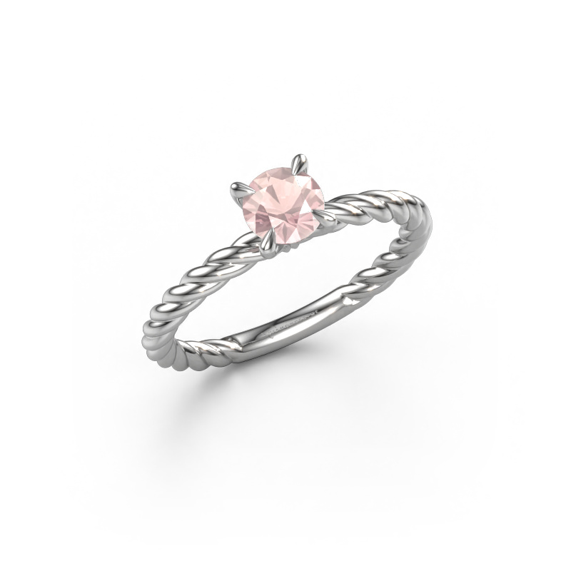 Image de Bague de fiançailles Twanna 950 platine Champagne morganite 5 mm