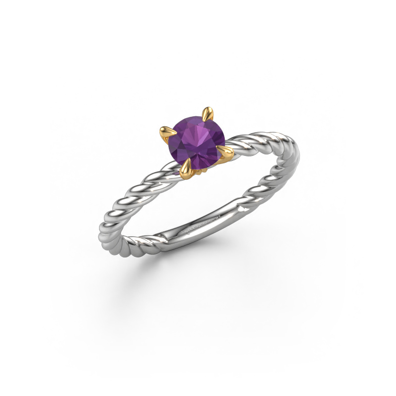 Bild von Verlobungsring Twanna 585 Weißgold Amethyst 5 mm