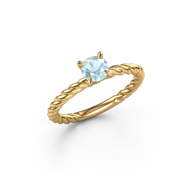 Image of Engagement ring Twanna 585 gold Aquamarine 5 mm