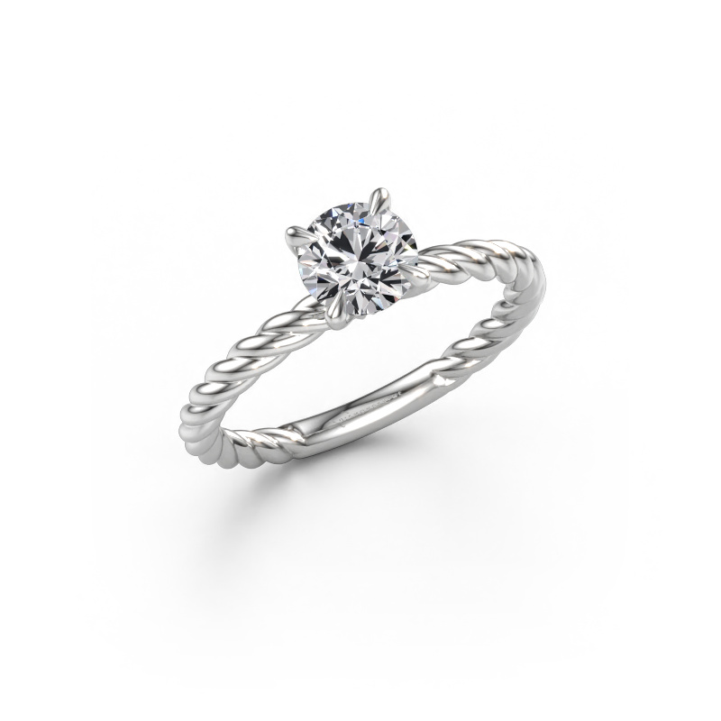 Bild av Förlovningsring Twanna 950 platina Labbodlad diamant 0.70 crt