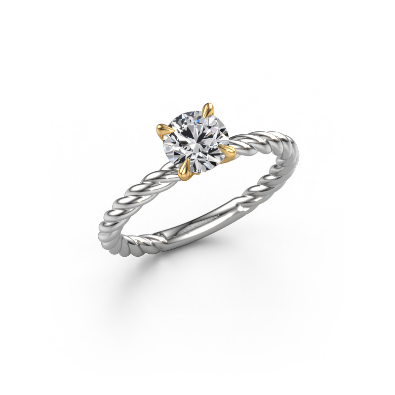 Image de Bague de fiançailles Twanna 585 or blanc Diamant synthétique 0.70 crt