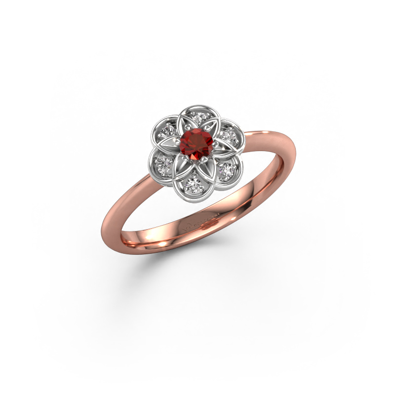 Image of Ring Uma 585 rose gold Garnet 3 mm