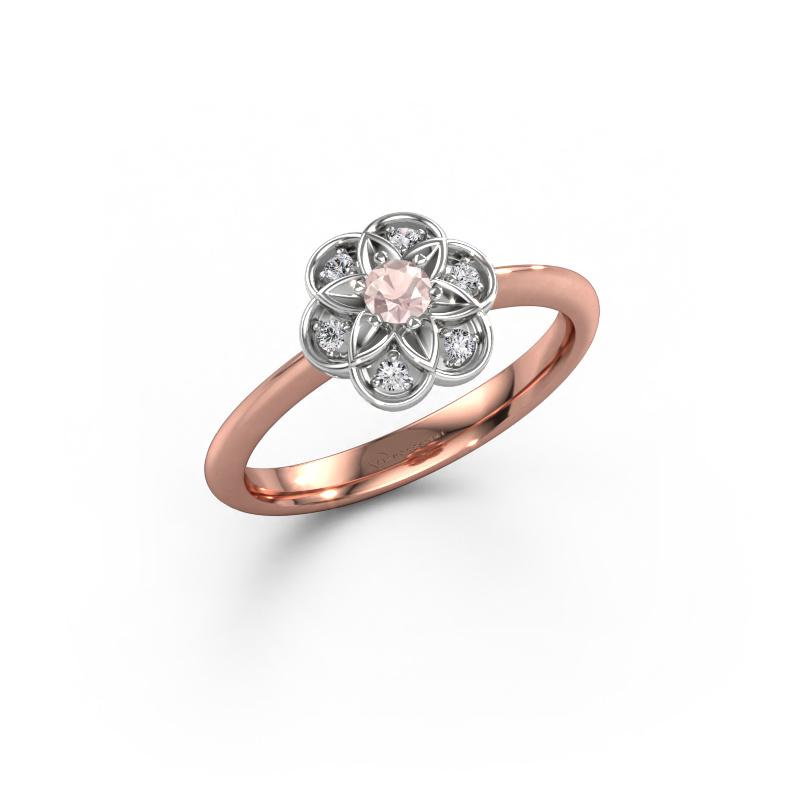 Image of Ring Uma 585 rose gold Morganite champagne 3 mm
