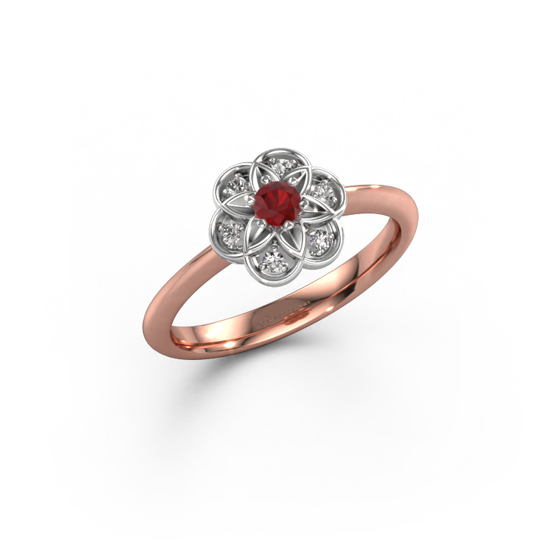 Image of Ring Uma 585 rose gold Ruby 3 mm