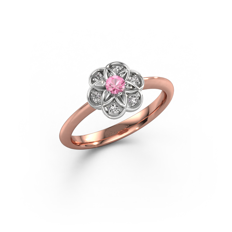 Image of Ring Uma 585 rose gold Pink sapphire 3 mm
