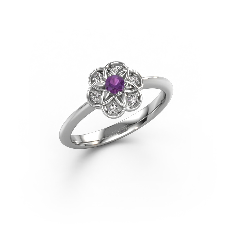 Image of Ring Uma 585 white gold Amethyst 3 mm