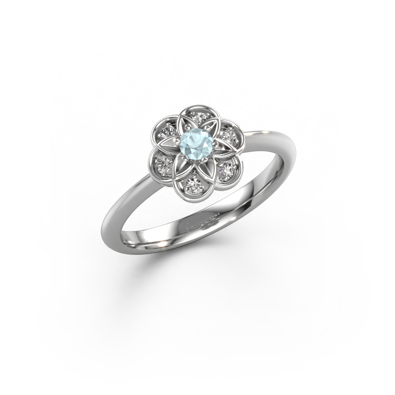 Image of Ring Uma 585 white gold Aquamarine 3 mm