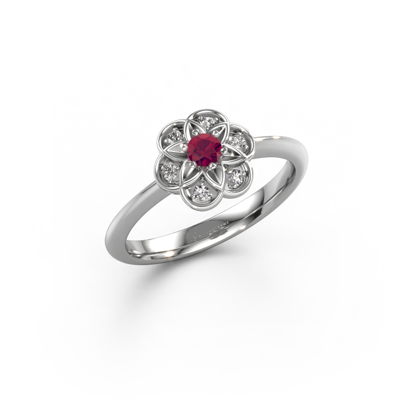 Image of Ring Uma 585 white gold Rhodolite 3 mm