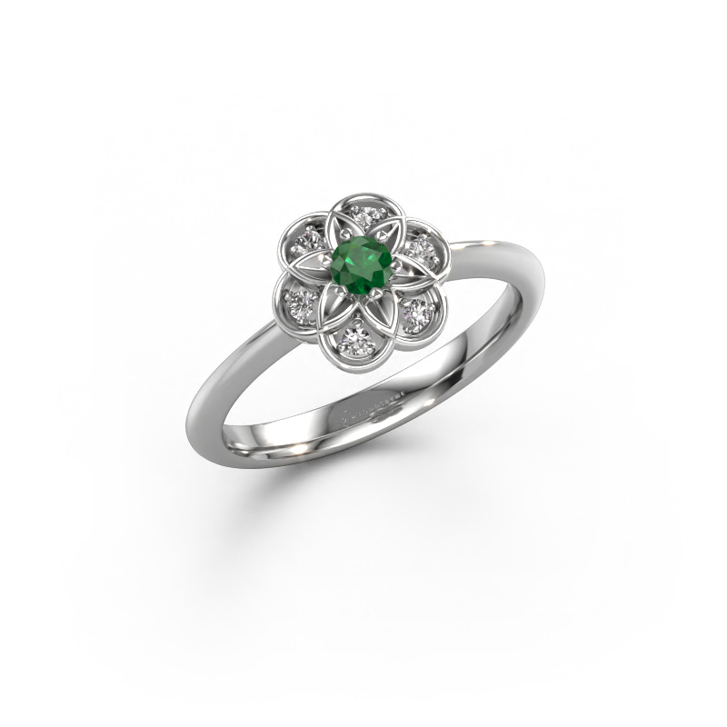 Image of Ring Uma 585 white gold Emerald 3 mm