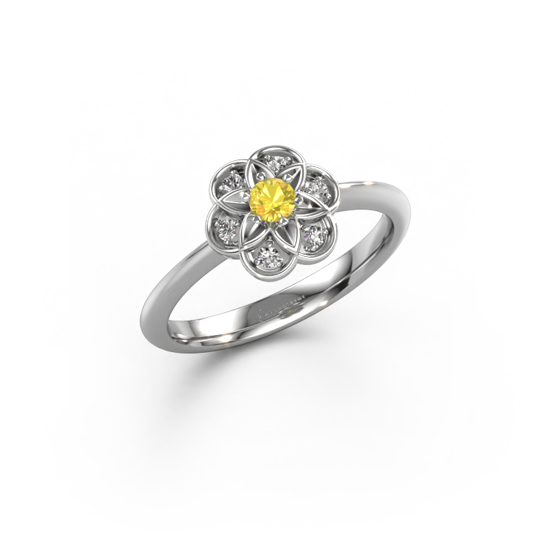Image of Ring Uma 585 white gold Yellow sapphire 3 mm