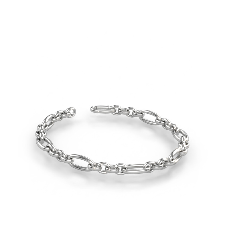 Immagine di Bracciale Valentine 8.5mm Solido - 585 oro bianco