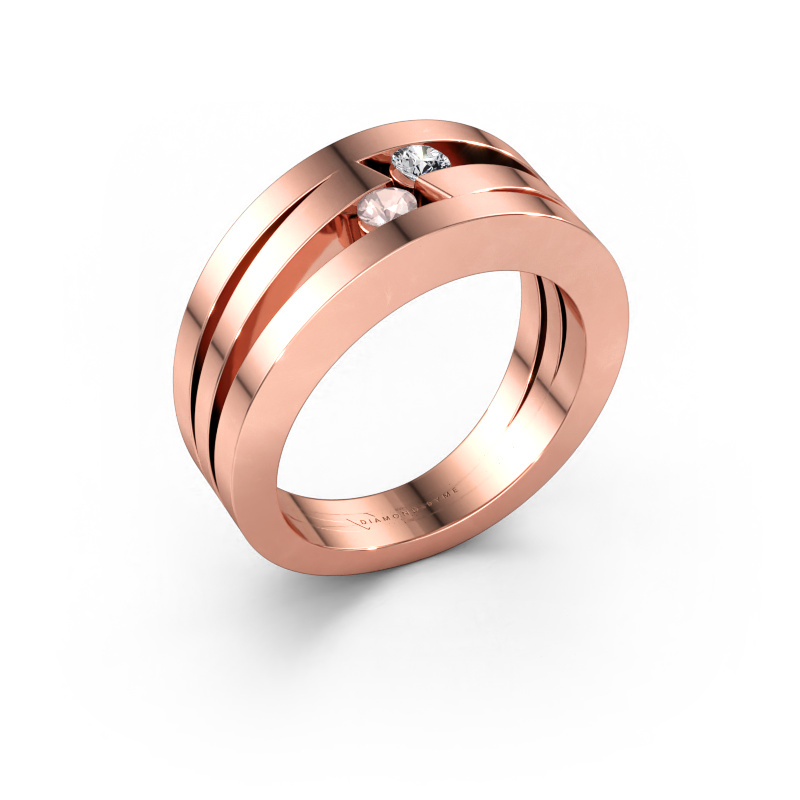 Immagine di Anello Valerie 585 oro rosa Morganite champagne 2.7 mm
