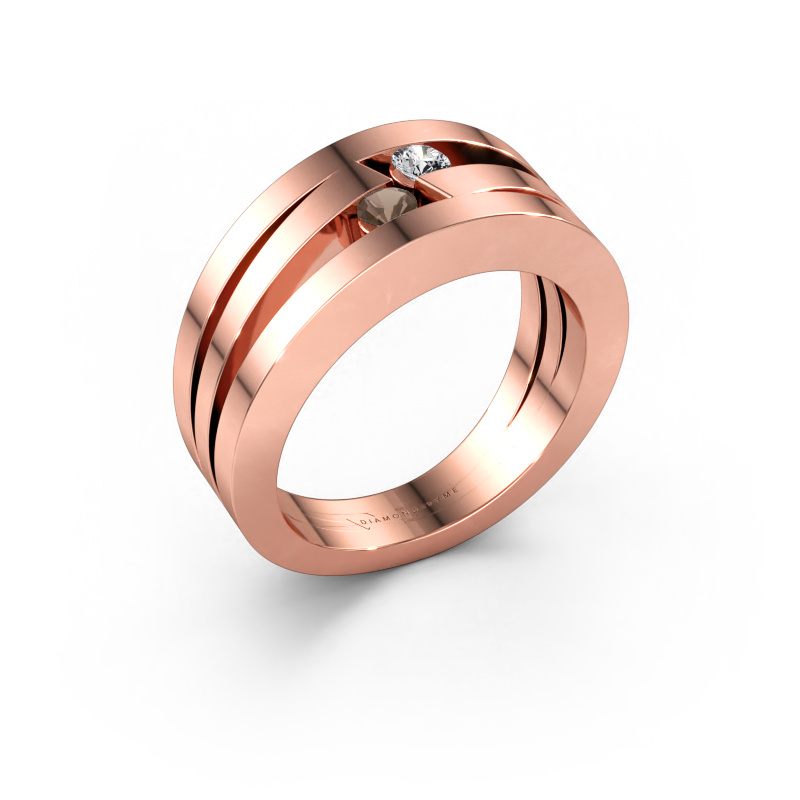 Immagine di Anello Valerie 585 oro rosa Quarzo fumé 2.7 mm