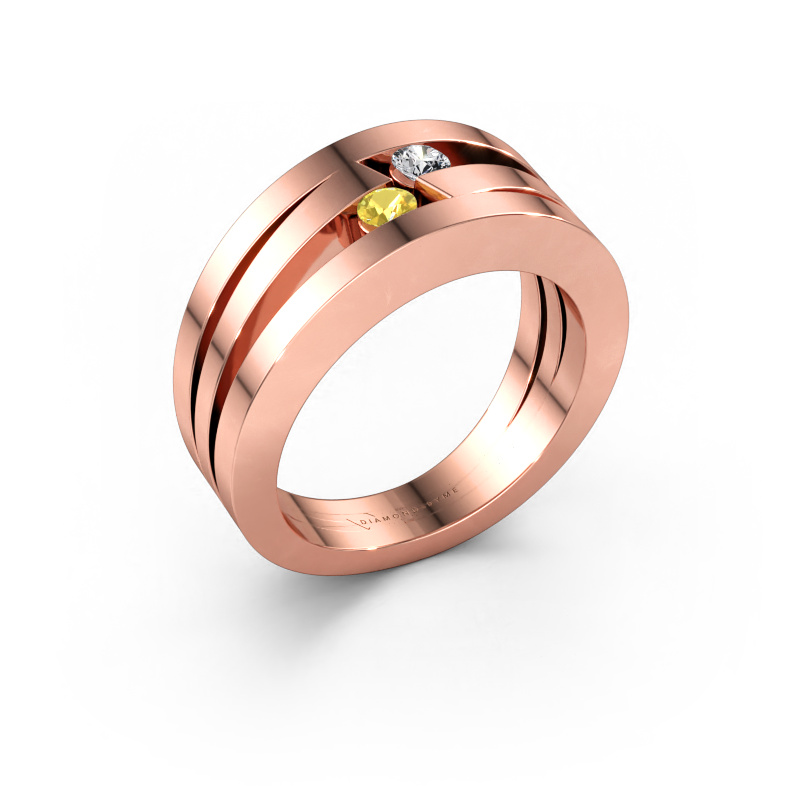 Bild av Ring Valerie 585 roséguld Gul safir 2.7 mm