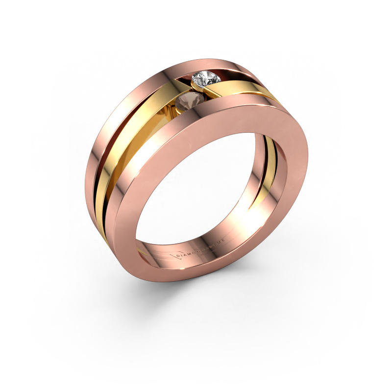 Image of Ring Valerie 585 rose gold Smokey quartz 2.7 mm