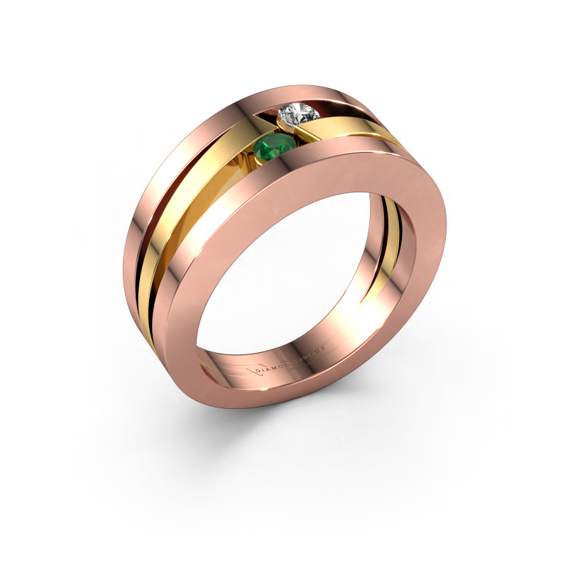 Image of Ring Valerie 585 rose gold Emerald 2.7 mm
