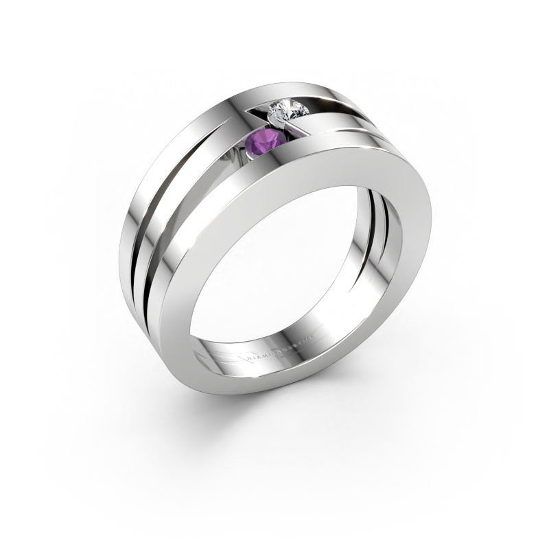 Bild av Ring Valerie 585 vitt guld Ametist 2.7 mm