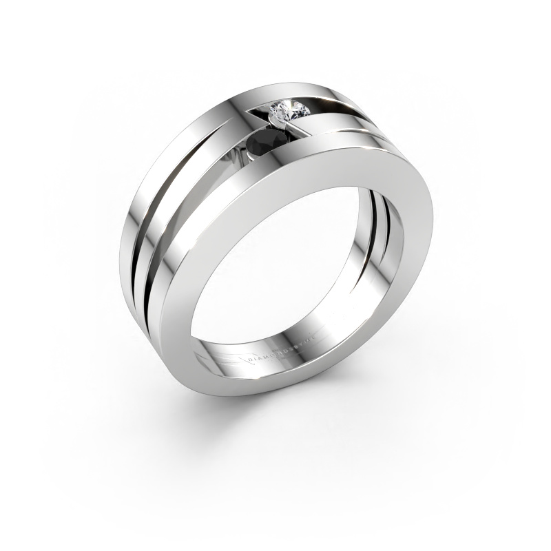 Immagine di Anello Valerie 585 oro bianco Diamante nero 0.176 crt