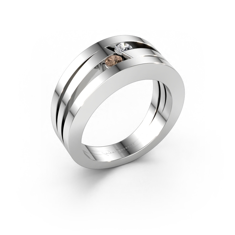 Immagine di Anello Valerie 585 oro bianco Diamante marrone 0.16 crt