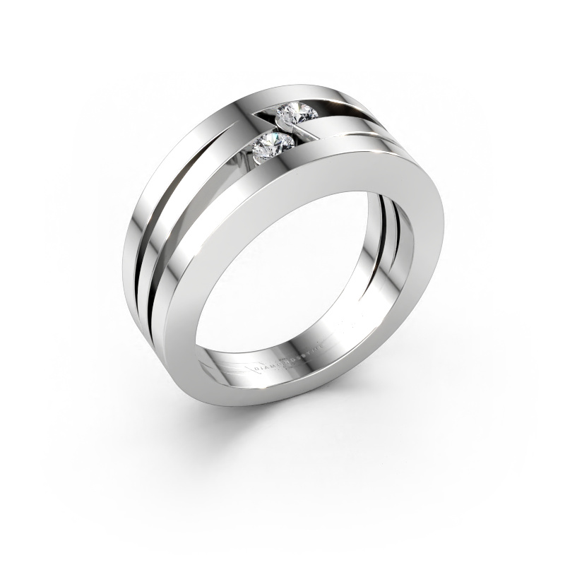 Immagine di Anello Valerie 585 oro bianco Diamante lab grown 0.16 crt
